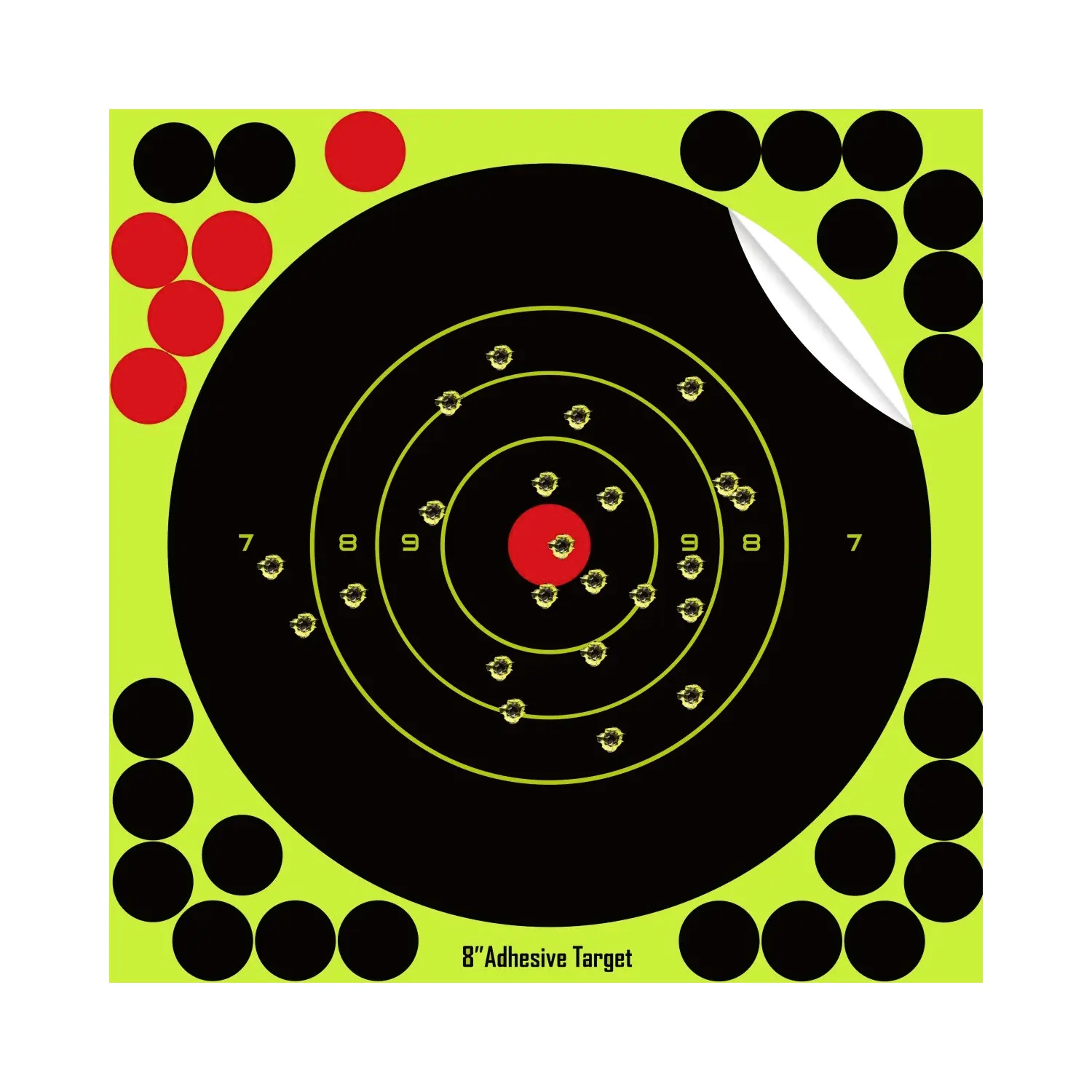 50Pack 8X8 Inch Self-Adhesive Shooting Targets High-Visibility Paper Stickers for Archery Dart & Airsoft Practice Ideal for Clear Aiming