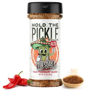 Hold The Pickle Tex Mex Dill Pickle Seasoning - Popcorn Seasoning, TexMex Flavor Dill Pickles Seasoning for Cooking - Vegan, Non-GMO, Gluten Free, Kosher Certified, 4.3 Oz Shaker Spice