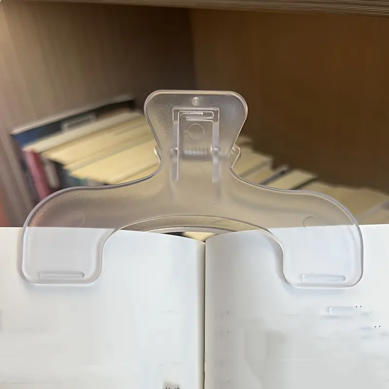 2pcs Students, Classroom Supplies, Fix The Book Flip Book Folder with The Cover of The Anti-book Treasure, Plastic Book Clip with Narrow Ruling, Transparent Document Holder for Students, Study Clip for Fine Writing, Stationery Binder Clip