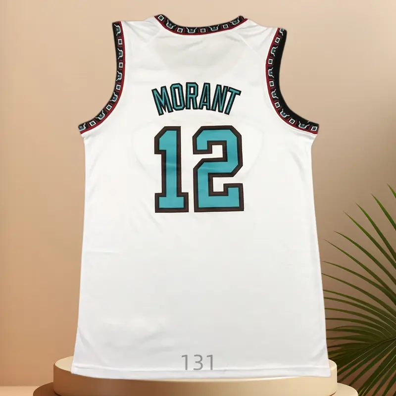 Ja Morant Men's Classic-Design Sleeveless stitched Basketball Jerseys White shirt 2025