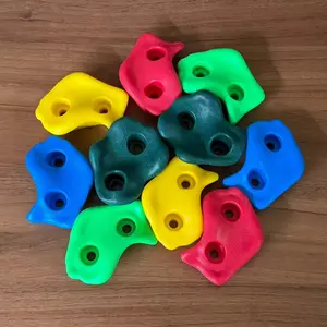 10pcs Plastic Rock Climbing Holders, DIY Wooden Climbing Wall Kit, Indoor Outdoor Playground Accessories, Kids Toy Set, Arm Strength Training