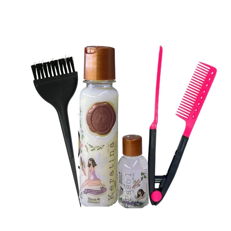 Origen Botanico keratina + Brush + Straightener comb (3 Pack)