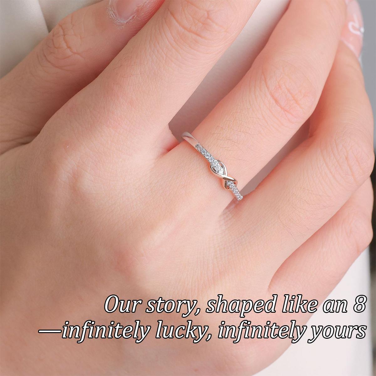 Pink Infinity Best Friend Ring Set White Gold Plated Adjustable Pinky Promise Friendship Rings Colorfast Comfort Fit