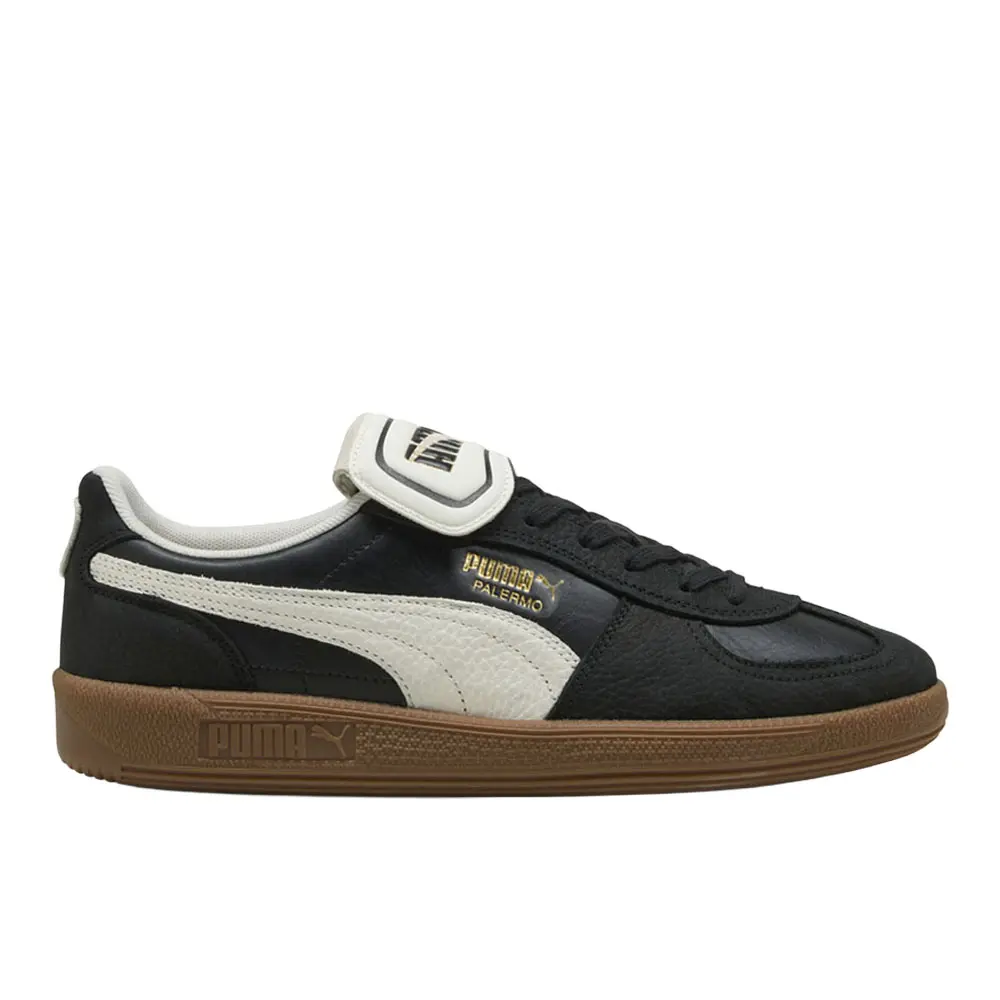 PUMA Mens Palermo Premium Lace Up Sneakers Shoes Casual - Black PUMA Mens Palermo Premium Lace Up Sneakers Shoes Casual - Black