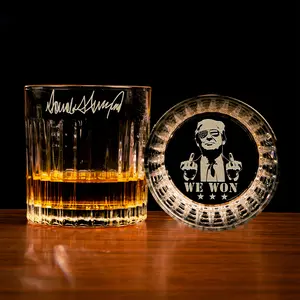 Engraved President Signature  Whiskey Glass, We Won Rock Glass 11 oz, Made in the USA