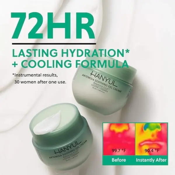 Hanyul  Artemisia Soothing Gel Cream Moisturizer with Centella Asiatica and Niacinamide nida korean Lightweight Hyaluronic bg facial eye ream viral fenty