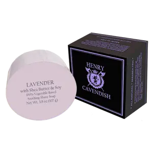 Henry Cavendish® Lavender Shave Soap with Shea Butter & Coconut Oil. Long Lasting 3.8 oz Puck Refill. Mens Shave Soap. All Natural. Rich Lather, Smooth Comfortable Shave. For Ladies and Gentlemen.