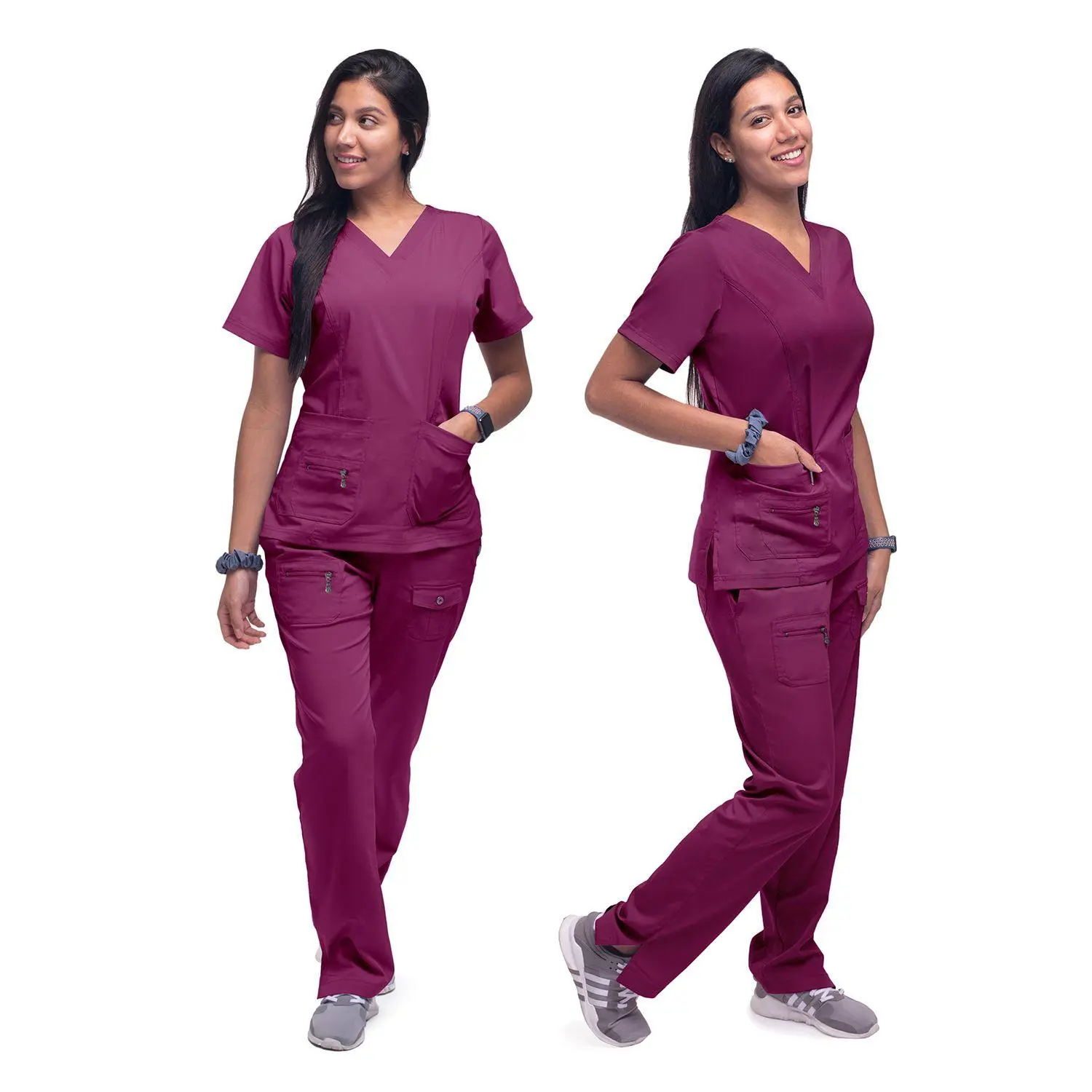 Women's Breakthrough Plus Scrub Set by Adar XXS-3XL / Wine