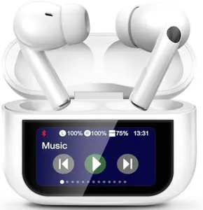 Christmas Gift Alert Wireless Earbuds with Replacement Tips Wireless Charge Compact Design for Music lovers