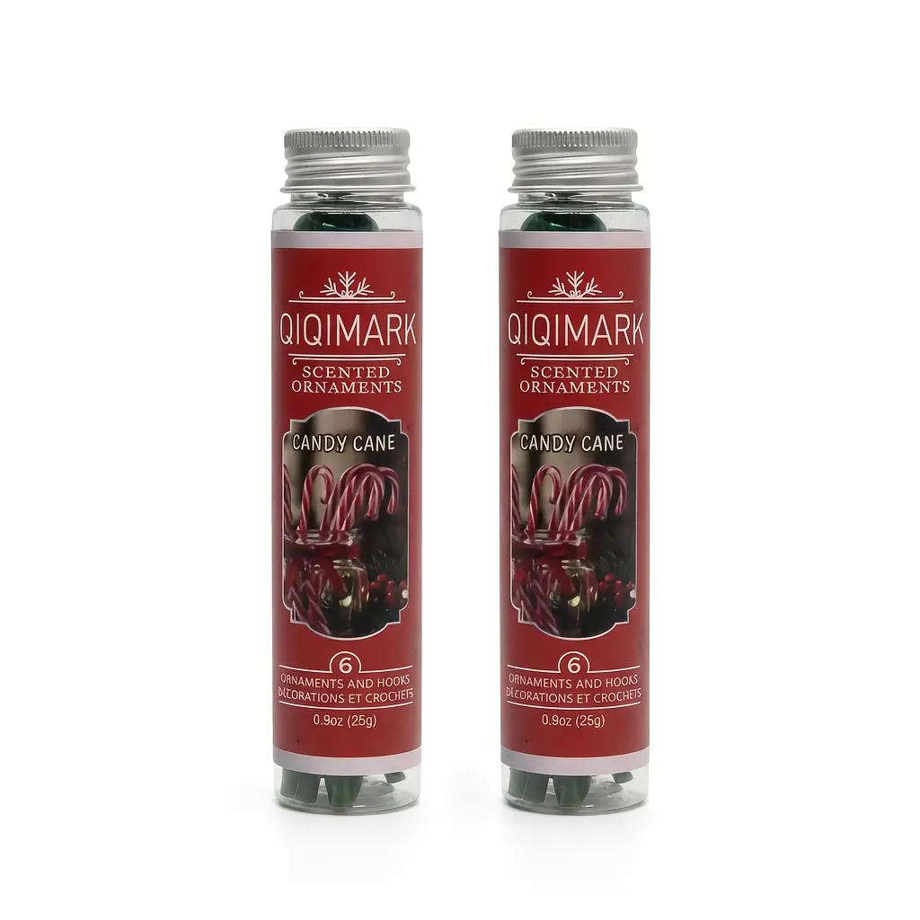 (2 Bottles) Local Warehouse Scented Christmas Ornaments with Hooks, Christmas Home Decor, Christmas Gifts for Women, Flavored Air Stocking Stuffers for Holiday Gifts.