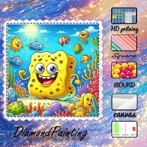 5D-DIY, Diamond art tools, high-grade velvet canvas, diamond art, diamond painting kit, marine life, cartoon, AB diamonds, fairy dust diamonds, crystal diamonds, home decor, handmade diamond art painting kit, special craft diamond art kit