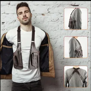This adjustable premium leather underarm bag features a hidden security pocket for storing your phone and outdoor gear, making it ideal for cycling, hiking, and running.