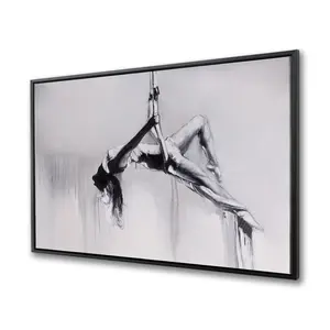 Begin Home Decor C1FC3648FBHWF4 36 x 48 in. Dancer on Aerial Contortion - Framed Canvas for Home Decor