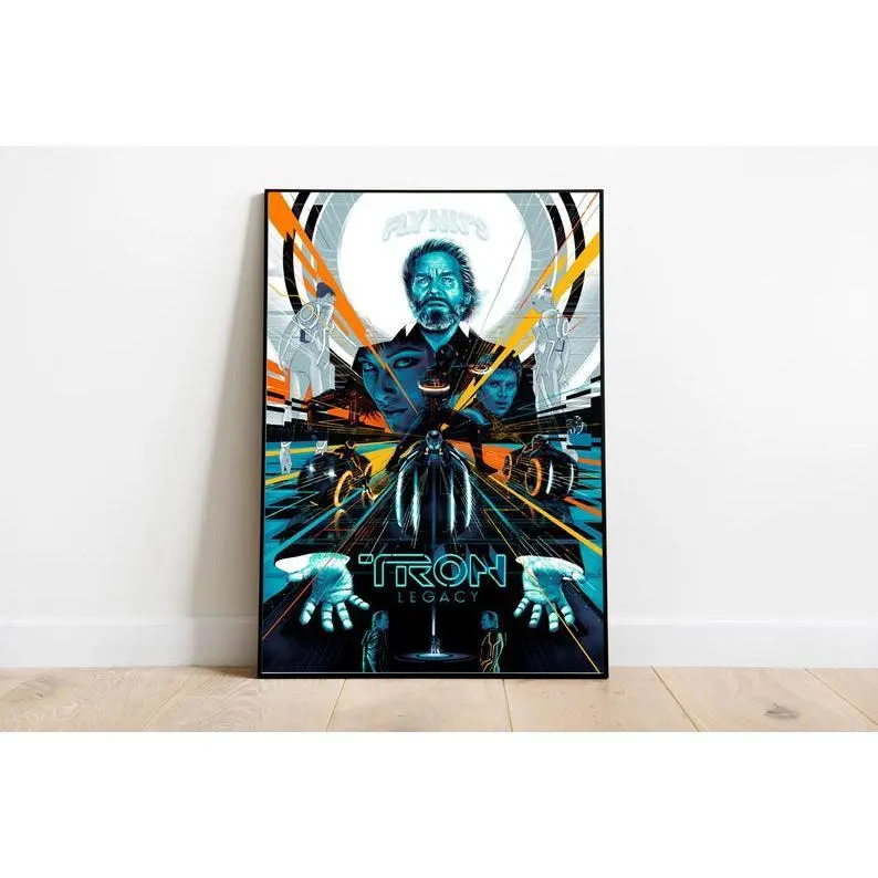 Tron Legacy Poster - Kevin Flynn - Minimalist Movie Poster - Vintage Retro Art Print - Custom Poster - Wall Art Print - Home decor