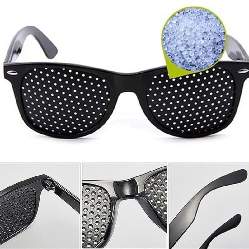 Unisex Pinhole Glasses Anti-Myopia AstigmatismGlassesMen's Women's Vision Lmprovement StrabismusCorrectionFatigue Glasses Lightweight Black