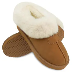 VONMAY Women's Fuzzy Memory Foam Slippers Slip On Cozy Winter House Shoes Plush Faux Fur Lining Lightweight Sole Indoor and Outdoor Platform Slide