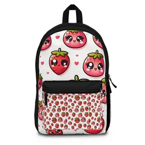 Cute Strawberry Backpack, Kawaii Bag for School, Gift for Students, Fun Tote for Kids, Festival Essentials, Cute Accessories
