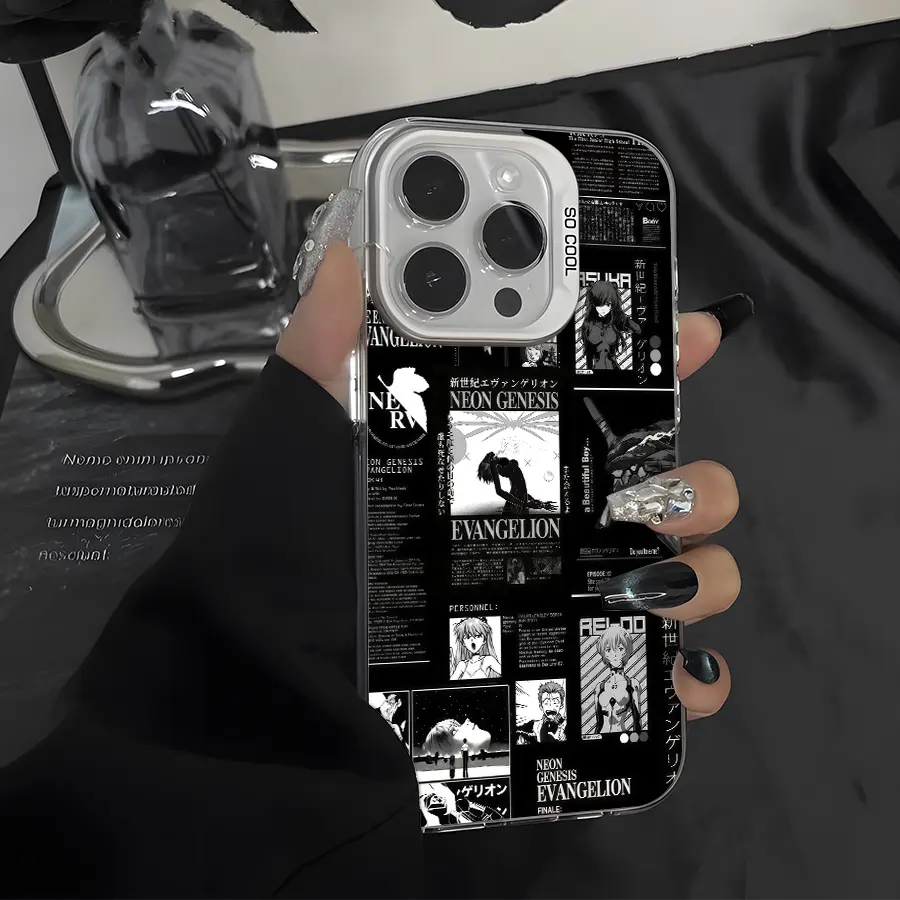 Neon Genesis Evangelion Aesthetic Pattern for iPhone Case:  Luxury Design with Enhanced Protection The perfect gift for a holiday or birthday |for iPhone 16/15/14/13/12/11