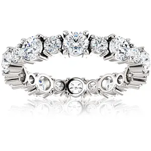 2 3/4 Ct Diamond Eternity Ring 14k White Gold Womens Anniversary Wedding Band