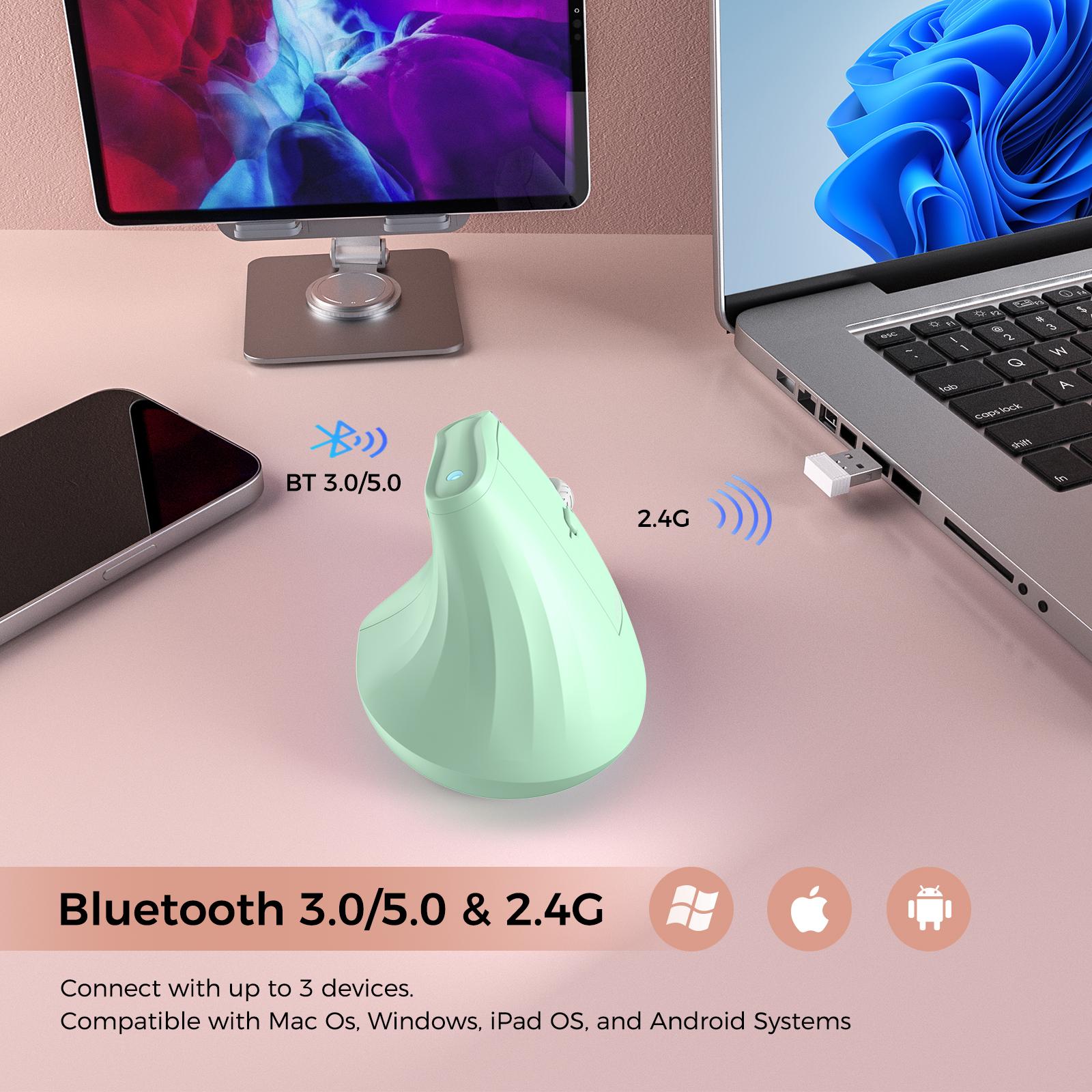 KYSONA Wireless Ergonomic Mouse, Vertical Mouse, Bluetooth Ergo Mouse, Quiet Click, 5 Level Adjustable DPI(800/1200/2400/2400/4000), Rechargeable 2.4G Mice Computer, PC, Mac, Laptop KYSONA Wireless Ergonomic Mouse, Vertical Mouse, Bluetooth Ergo Mouse, Quiet Click, 5 Level Adjustable DPI(800/1200/2400/2400/4000), Rechargeable 2.4G Mice Computer, PC, Mac, Laptop