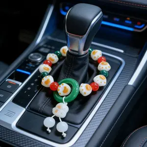 Fashion Car Gear Shift Beads Hanging Charms, Auto Interior Decoration Ornaments, Stylish Accessory for Vehicle Enhancements