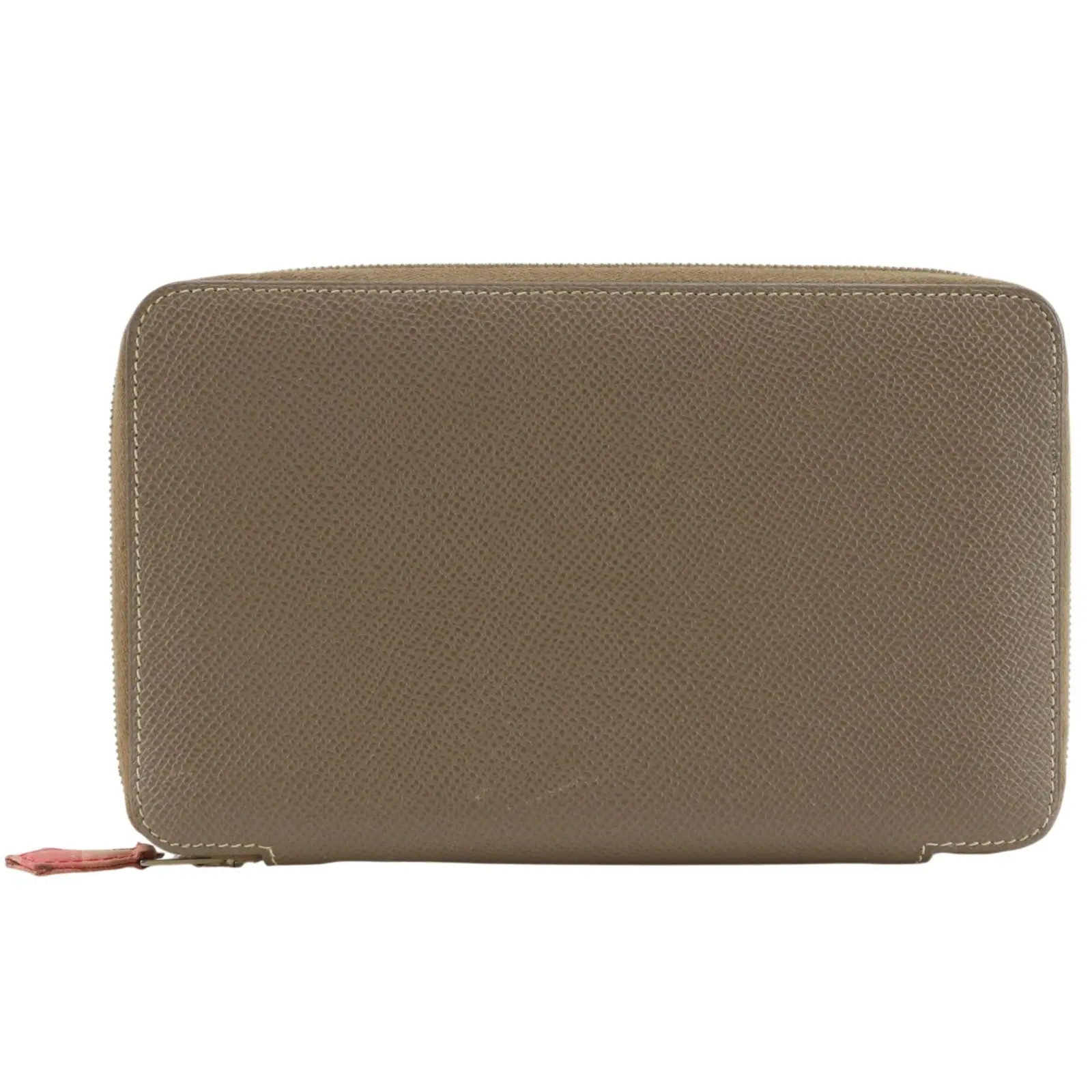 Pre-owned HERMÈS Calfskin Small Leather Goods Hermes Silky Daily GM Vau Epsom Notebook Cover
