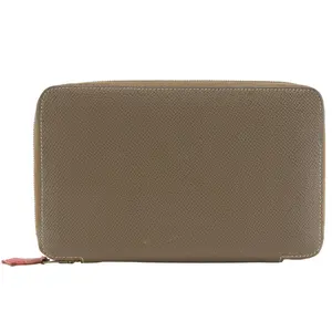 Pre-owned HERMÈS Calfskin Small Leather Goods Hermes Silky Daily GM Vau Epsom Notebook Cover