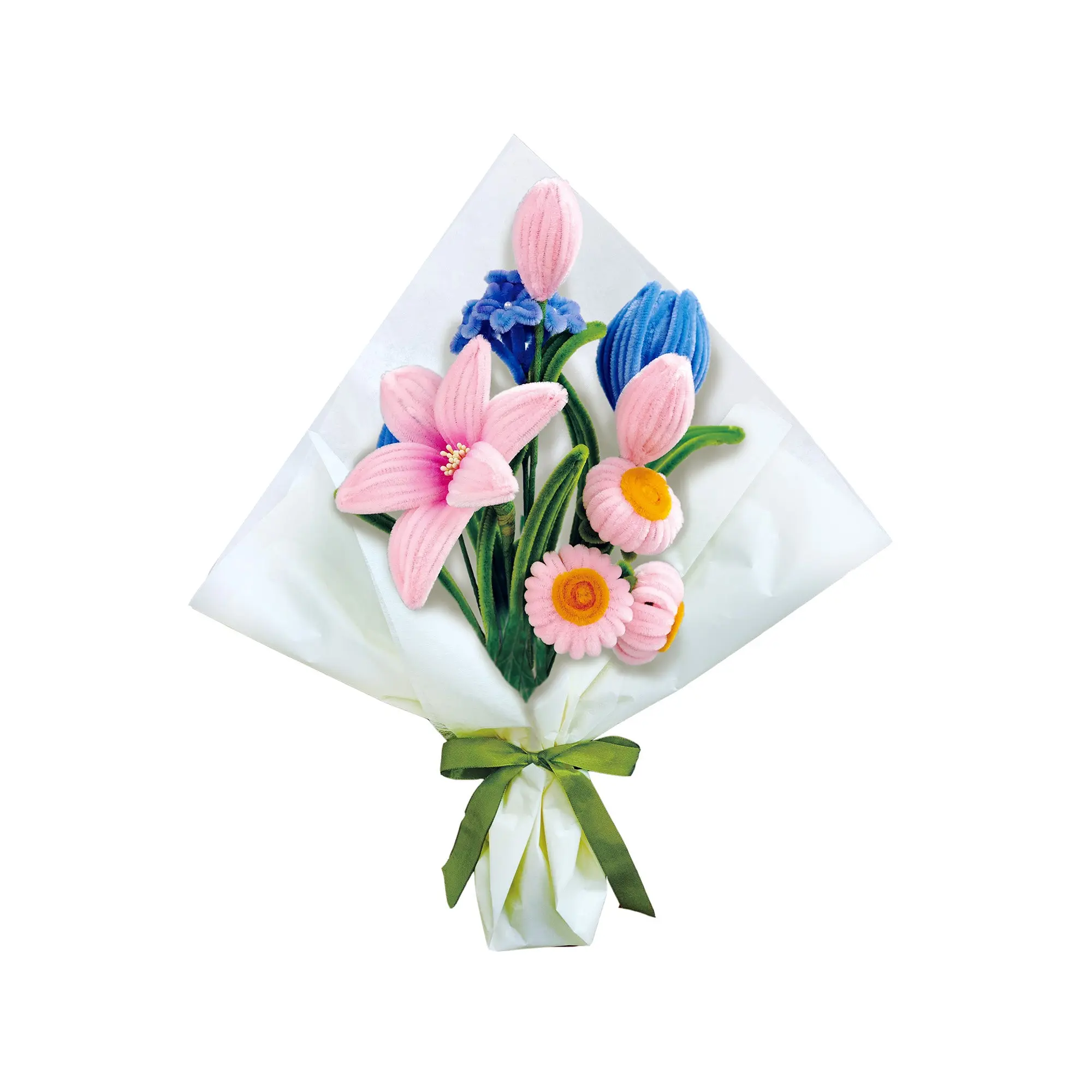 Hands Craft | Pink & Blue Flower Bouquet Mix