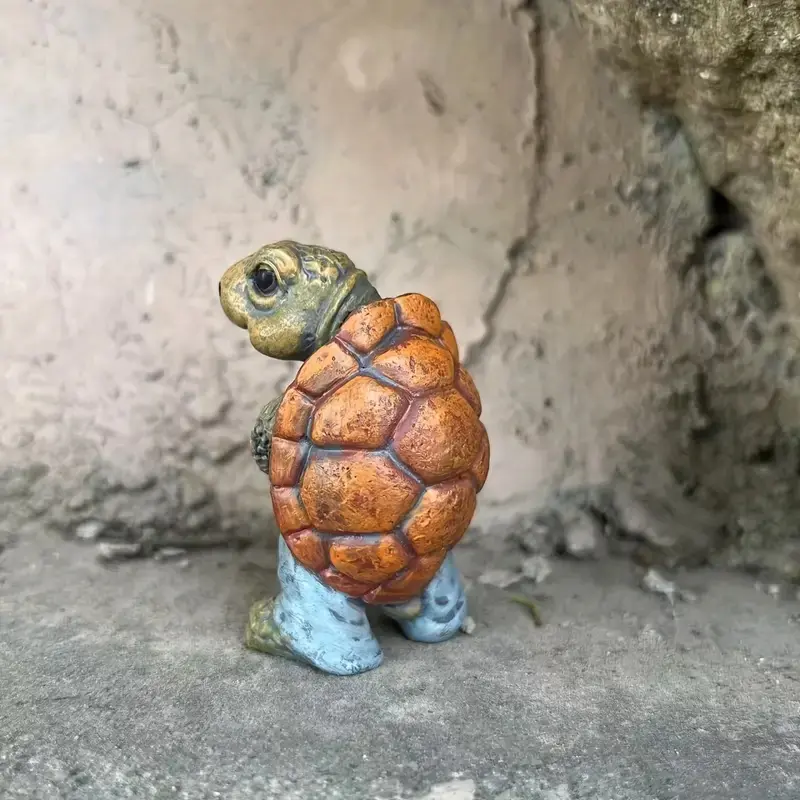 Outdoor Decorative Turtle Statue, Garden Decoration Figurine, Bonsai Ornament, Home Desktop Display, No Power Required, Exterior Decorative Statues
