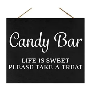 JennyGems Wedding Signs, Candy Bar Wedding Party Sign, Wedding Decor, Wedding Reception Signs, Party Decor, Candy Bar Sign, Engagement Party Decorations (Black)