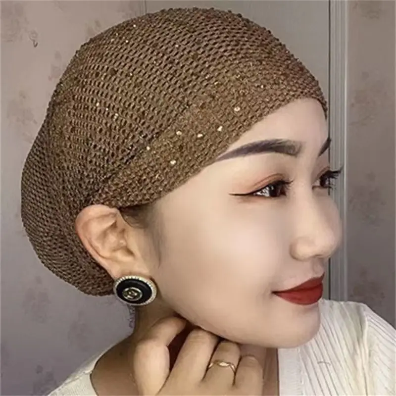 Breathable Turban Sun Hat for Women, Elegant UV Protection Head Cover for Summer, Stretchy Lace Hair Bonnet for Beach, Travel & Hair Loss