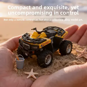 Mini RC Off Road Car 1 64 Scale Alloy Remote Control ATV Bluetooth APP Control Desktop RC Car All Terrain Beach Sand Vehicle Toy for Kids Boys Girls Gift Birthday Gift Small Alloy RC Truck Racing Toy Indoor Outdoor Play