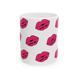 Kiss Me Ceramic Mug 11oz, 15oz
