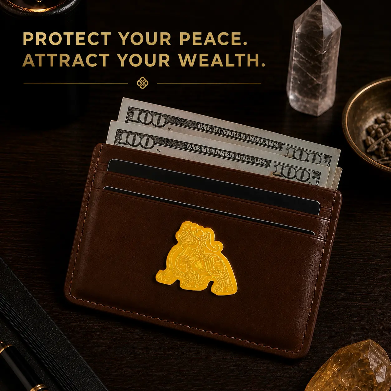 Auspicious Talisman Card with Guardian of Wealth Design, Collectible Decor for Good Luck, Prosperity, and Protection, Ornaments, Decoration Items, Collectibles, Unisex, Protection Charm, Adult, Attract Abundance, Plastic, Amulets, Guardian Of Wealth & Luc