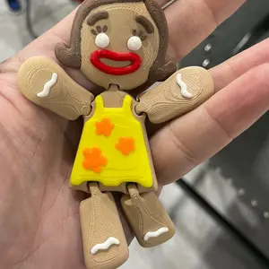 Mrs. Gingerbread 3D printed / Christmas ornament