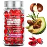 POEROES 50-Capsules Silky Argan Hair Oil - Natural Haircare Leave-In Conditioner with Argan, Avocado, Moroccan Oils, Vitamin A-C-E Care & Pro B5, Daily Shine Enhancer for Frizzy, Damaged Hair (Unisex)