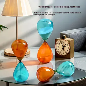 High-end Two-color Hourglass Timer Decoration 5/15 Minute Timer, High-end Home Decoration, Exquisite Desktop Ornament, Living Room Bedroom Decoration, Delicate Gift