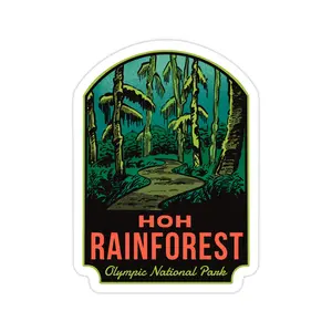 Hoh Rainforest Olympic National Park - Vinyl Sticker