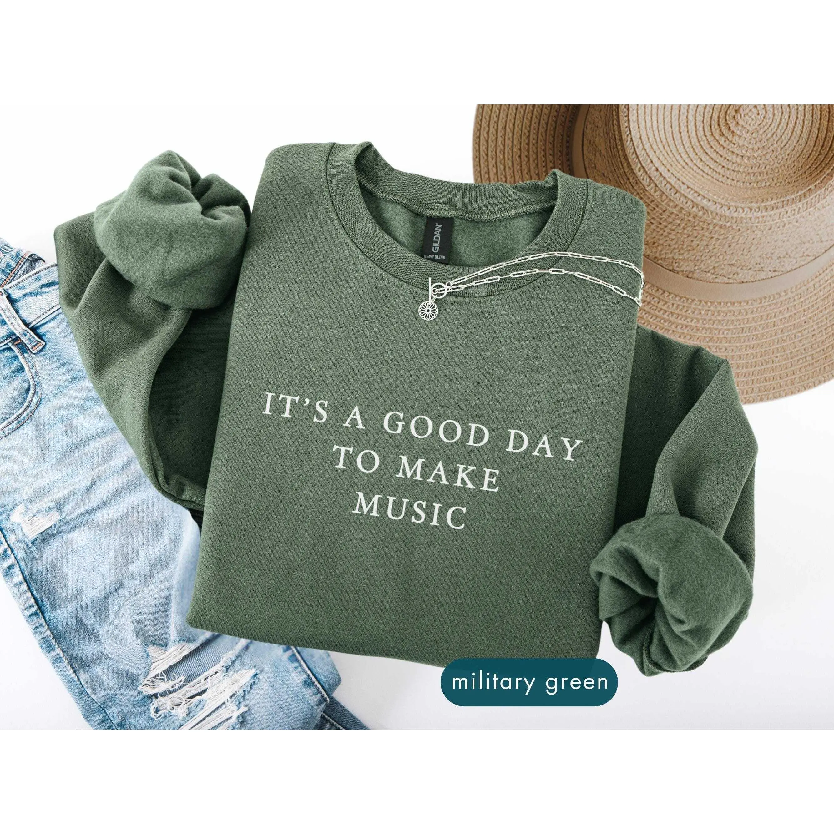 It's A Good Day To Make Music, Teacher Sweatshirt, Musician Gift, Singer sweatshirts