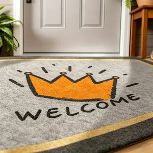 Cartoon Art Style Non-Slip Indoor Rug, Durable and Stain-Resistant, Soft Fleece Material, Ideal for Bathroom and Entryway