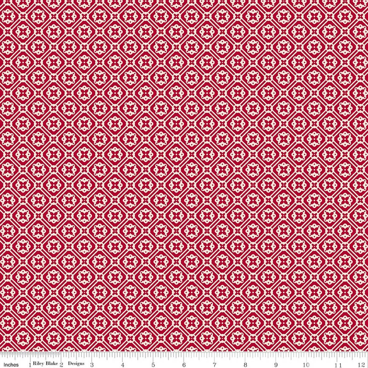 Fabric Riley Blake Lori Holt Jazzberry Doily Farmer's Daughter by the Quarter Yard C17169-JAZZBERRY