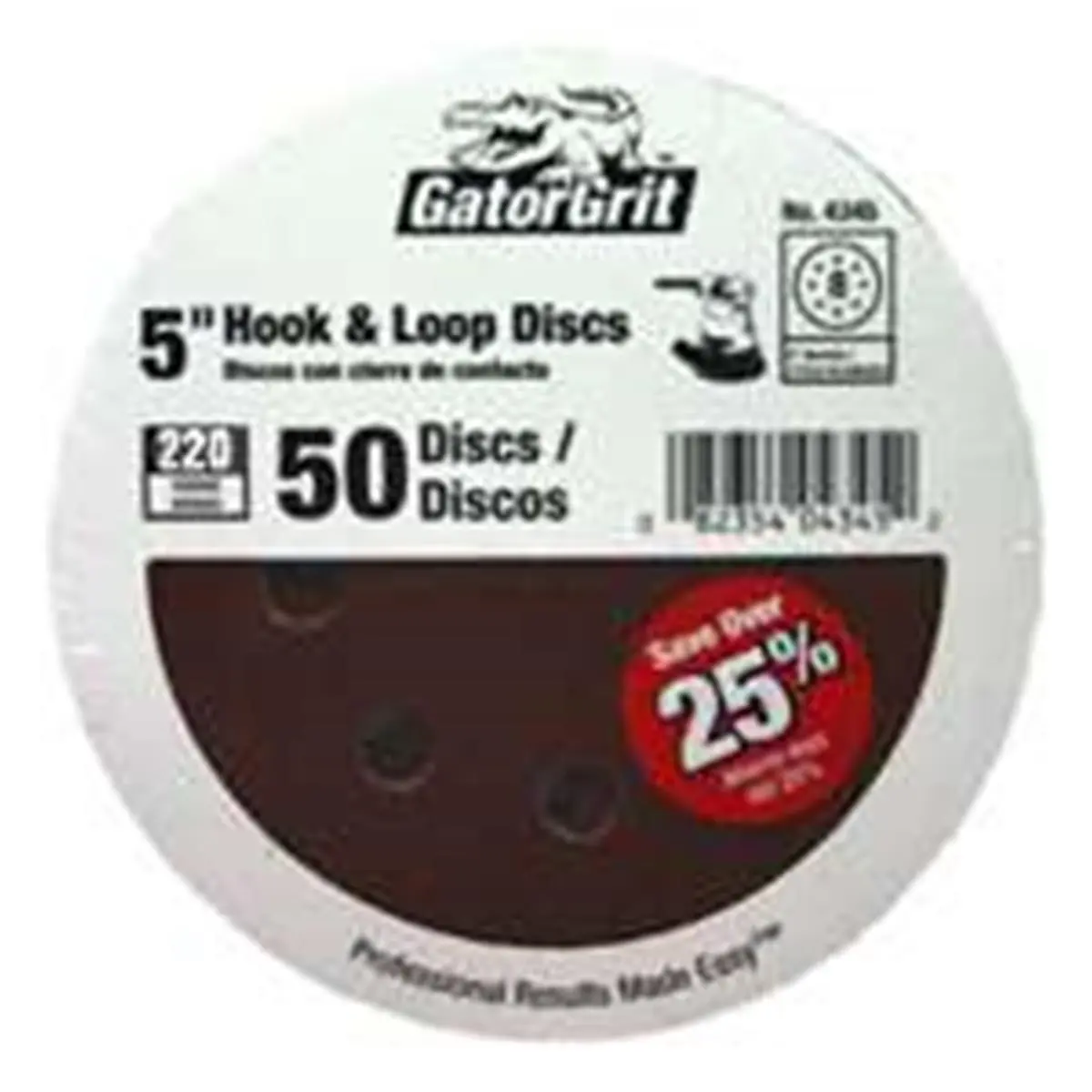 212 MAIN Reusable Aluminum Oxide Sander Sanding Discs - 5" Hook & Loop, 8 Hole, 220 Grit, Resin Coated, Anti-Clog, .88 lbs, for Reptile Cleaning, Wood Smoothing, Primers, Sealers, Fiberglass, Drywall