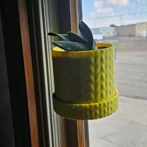 3D Printed Window Planter petg hold up to 10lbs yellow texture Sweater Guy