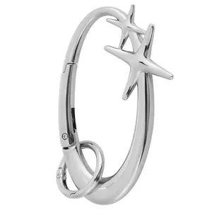 Y2K Cute Star Carabiner Keychain Cool Belt Loop Clip Starlight Heavy Duty Carabiner Clasp Snap Hook Holder Key Buckle