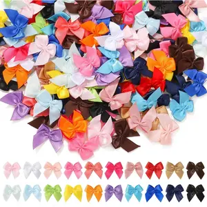 200 count 1" Mini Satin Ribbon Bows,  Crafts Bows Decoration for DIY Cheer Pins Clothespins Accessories Wedding  Box Ornament,20 Colors(Light Multicolored)