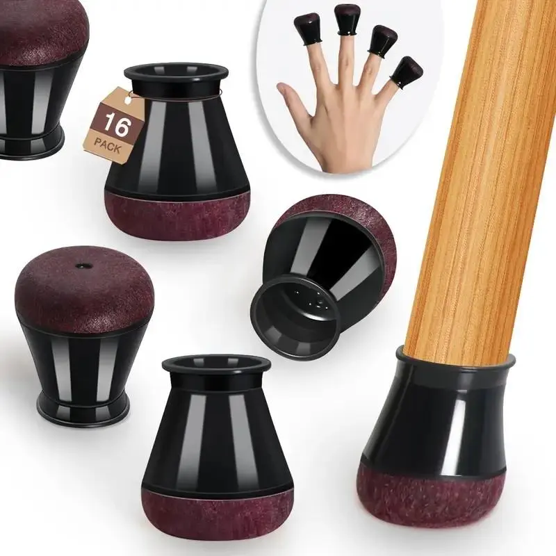 Silicone Chair Leg Protector, 16pcs Durable Furniture Foot Cover, Noise-reducing Quieter Furniture Foot Cover for Hardwood Floors, Heavy Duty, Home, Protection