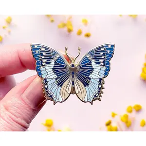 African Bluewing Butterfly (Charaxes smaragdalis) Enamel Pin