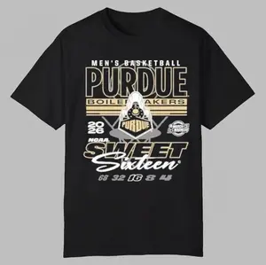 Youth & Adult Purdue Boilermakers Black Something Inked 2026 NCAA March Madness Sweet 16 Bound Shirt
