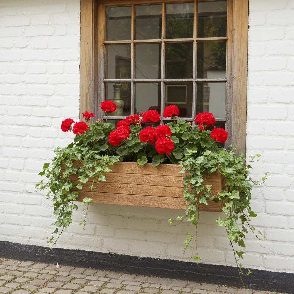 Handmade Rustic Cedar Herb Window Planter Box – Indoor/Outdoor