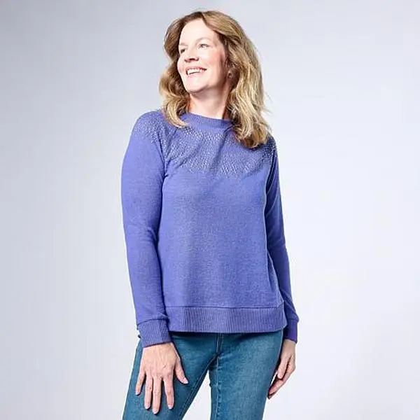 DG2 by Diane Gilman Studded Fairisle Pullover Sweater